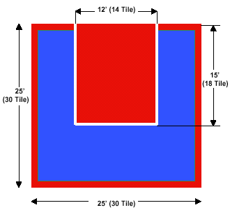 25'x 25' Half Court