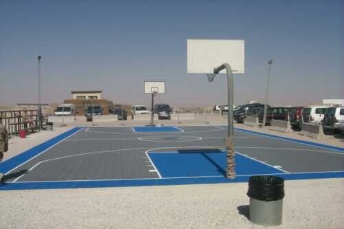 U.S. Air Force Base uses Flex Court Outdoor Athletic Surface for their Basketball Court