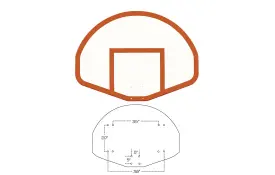 image of FT275 Fiberglass Basketball Backboard