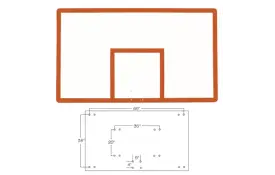 image of FT280 Fiberglass Basketball Backboard